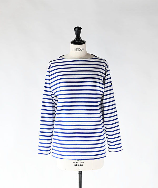 SAINT JAMES (セントジェームス) OUESSANT BORDER ホワイト×コバルトブルー【MENS&WOMENS】