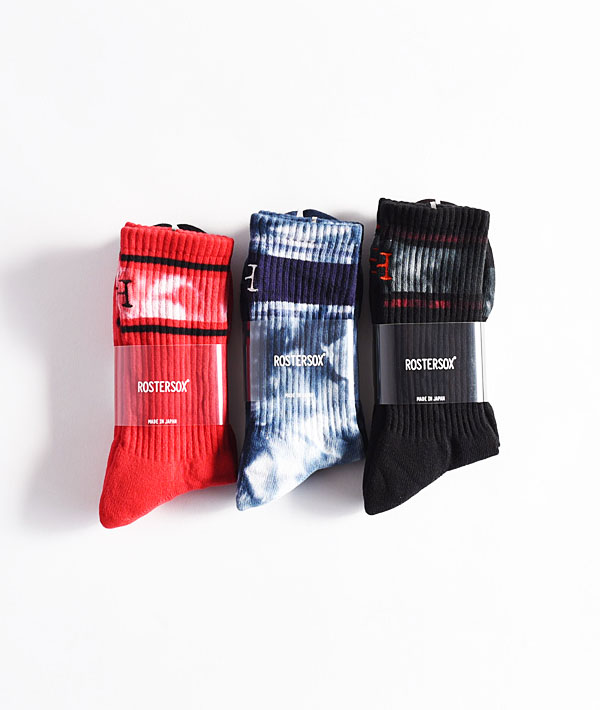ROSTER SOX×HOLLYWOOD RANCH MARKET(ロスターソックス×ハリウッドランチマーケット) H EMB TIE DYE SOCKS【MENS】