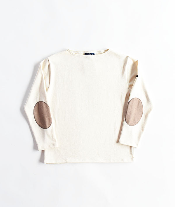SAINT JAMES (セントジェームス) OUESSANT ELBOW PATCH ECRU グレージュ【MENS&WOMENS】
