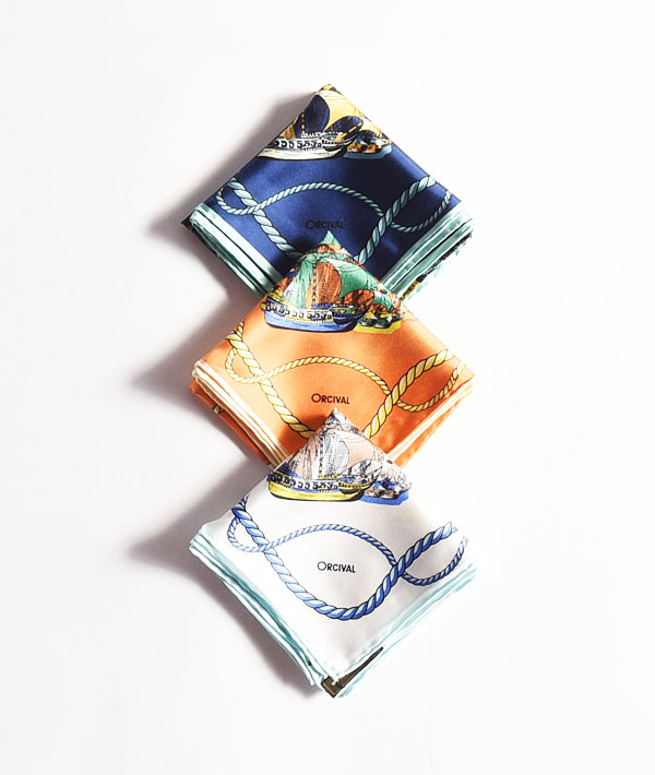 manipuri×ORCIVAL(マニプリ×オーシバル) シルクスカーフ【WOMENS】