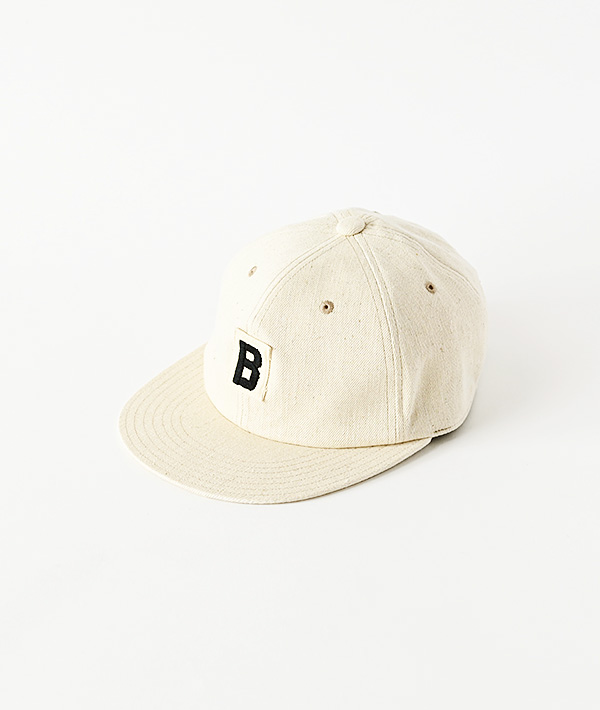 BLUE BLUE(ブルーブルー) コットンリネンナチュラルデニム Bパッチ ベースボールキャップ【MENS&WOMENS】