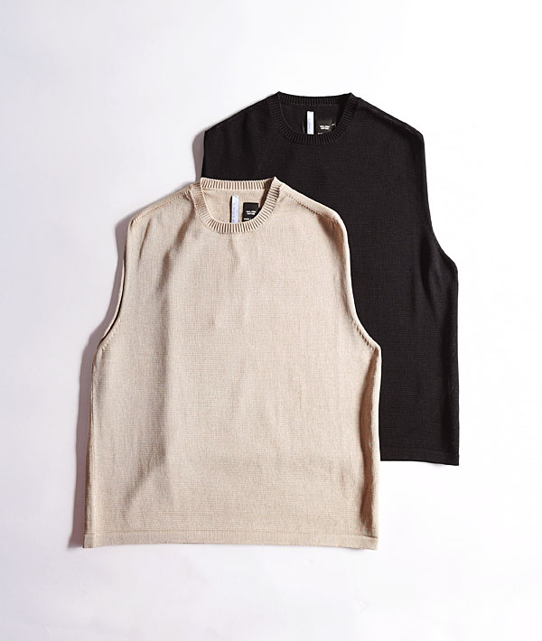 THIBAULT VAN DER STRAETE (ティボー ヴァンダル ストラット) PIMA COTTON CREW NECK VEST【MENS】