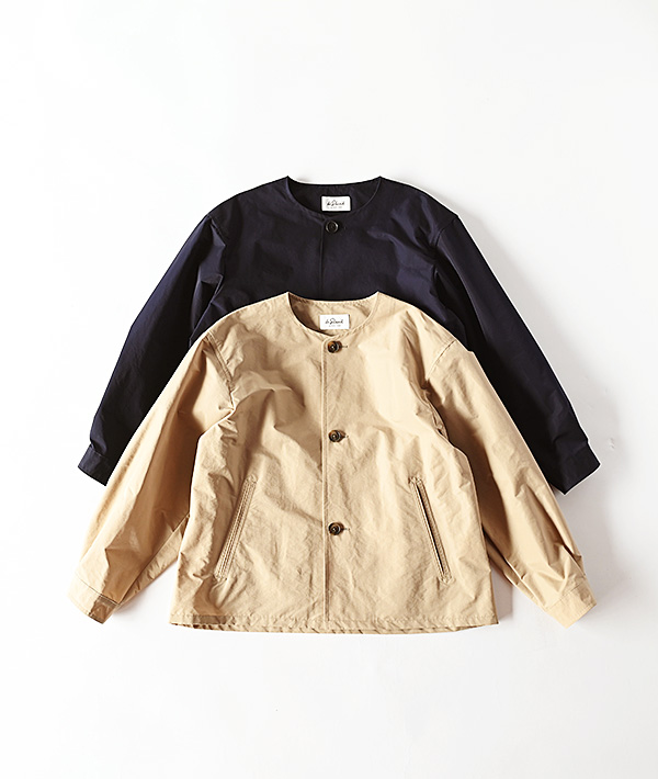 LE GLAZIK(ルグラジック) ポリエステルタフタ ノーカラーブルゾン【WOMENS】