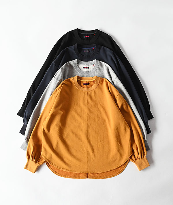 BLUE BLUE(ブルーブルー) スビンギザコットンウラケ ラウンドヘムクルーネック ウイメンズ【WOMENS】