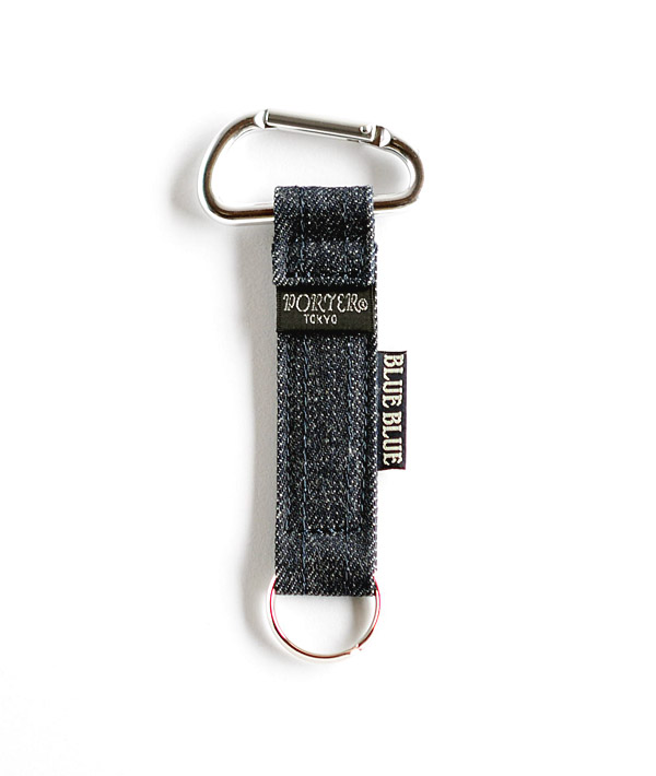 PORTER×BLUE BLUE(ポーター×ブルーブルー) デニムカラビナキーホルダー【MENS&WOMENS】