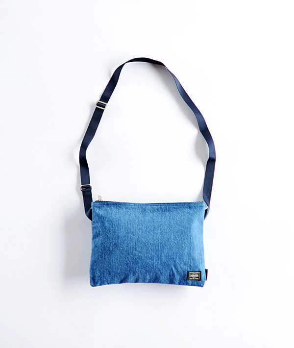 PORTER×BLUE BLUE(ポーター×ブルーブルー) フェードデニム サコッシュ【MENS&WOMENS】