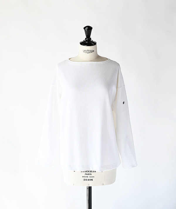 SAINT JAMES (セントジェームス) OUESSANT LOOSE ドロップショルダー ロングスリーブ ホワイト【WOMENS】