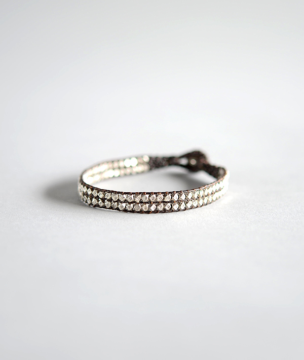 GAIJIN MADE (ガイジンメイド) E-271 シルバービーズ ブレイドブレスレット【MENS&WOMENS】