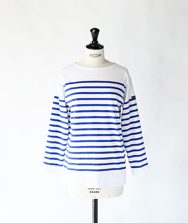 SAINT JAMES (セントジェームス) NAVAL ホワイト×コバルトブルー【MENS&WOMENS】