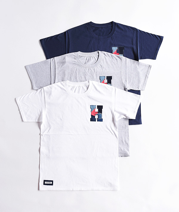 H.R.REMAKE(エイチアールリメイク) HRR Hロゴ スモールHパッチ ショートスリーブTシャツ【MENS&WOMENS】