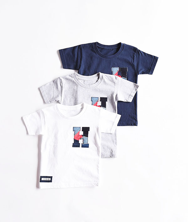 H.R.REMAKE(エイチアールリメイク) HRR Hロゴ スモールHパッチ Tシャツ キッズ【KIDS】
