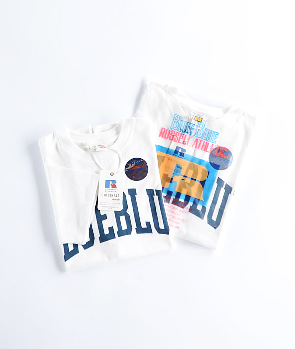 RUSSELL×BLUE BLUE(ラッセル×ブルーブルー) ビッグロゴTシャツ【MENS】