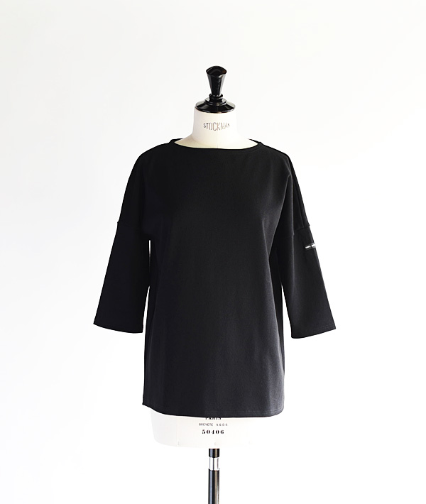 SAINT JAMES (セントジェームス) CRAZSLOU ドロップショルダー七分袖 ブラック【WOMENS】