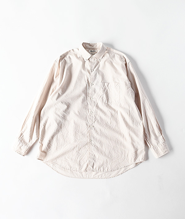 GYMPHLEX(ジムフレックス) コットンシルクブロード ワイドボタンダウンシャツ【MENS】