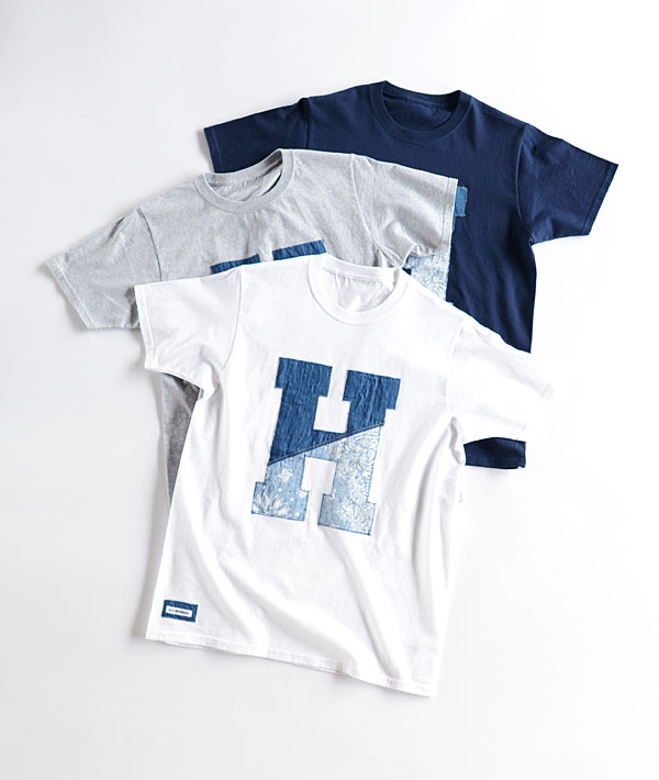 H.R.REMAKE(エイチアールリメイク) HRR H ハーフパッチ Tシャツ【MENS&WOMENS】