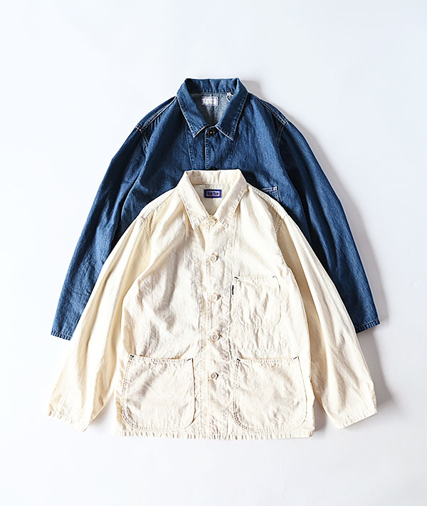 BLUE BLUE(ブルーブルー) 6ozオーガニックデニム コンフィーカバーオールシャツジャケット【MENS】