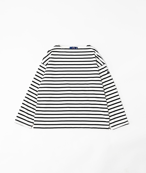 SAINT JAMES (セントジェームス) MORLAIX LOOSE モーレドロップショルダー ECUME×NOIR【MENS&WOMENS】