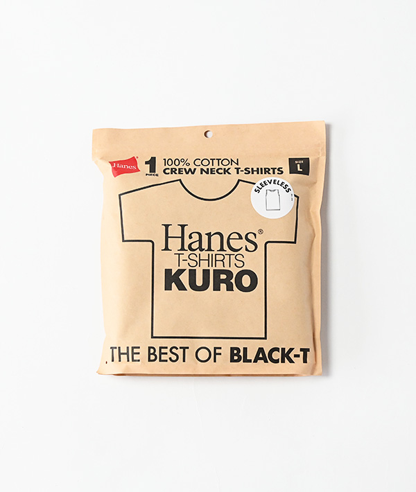Hanes(ヘインズ) T-SHIRTS KURO スリーブレスTシャツ【MENS&WOMENS】