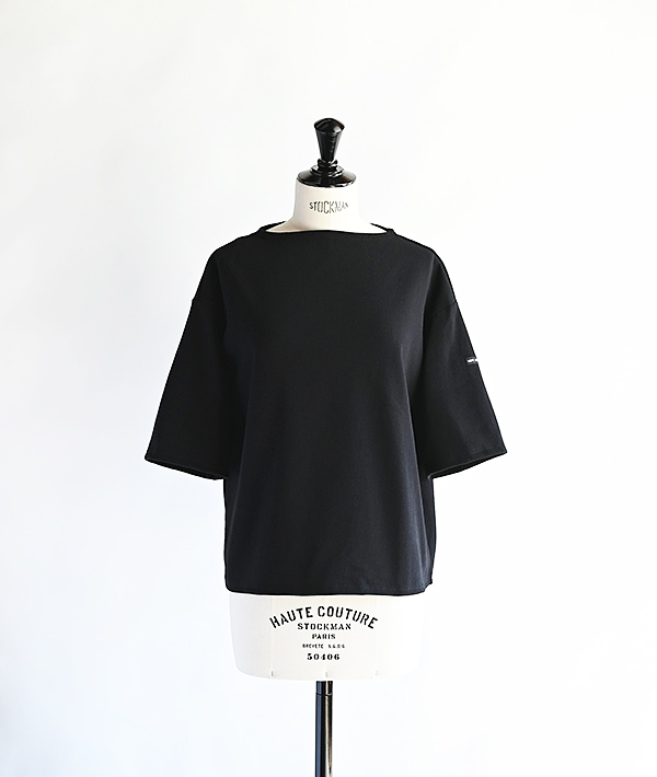 SAINT JAMES (セントジェームス) TEELOOSE ドロップショルダー五分袖 ブラック【WOMENS】