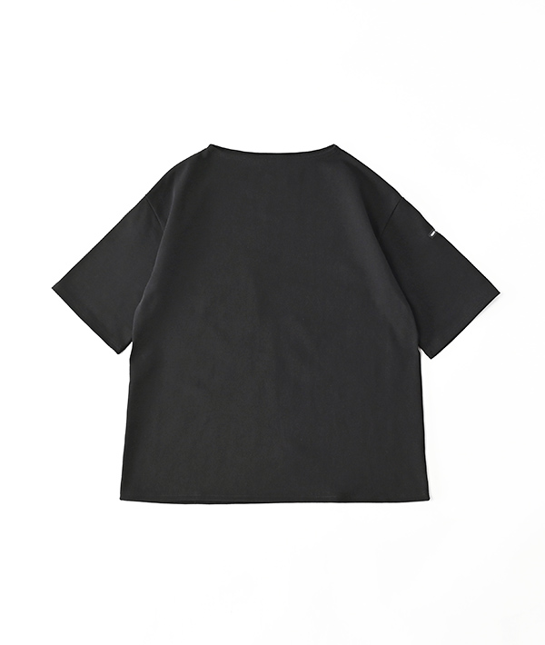 SAINT JAMES (セントジェームス) 五分袖ドロップショルダー NOIR【MENS】