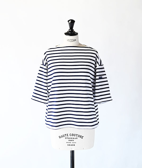 SAINT JAMES (セントジェームス) TEELOOSE 五分袖ドロップショルダー NEIGE×MARINE【WOMENS】