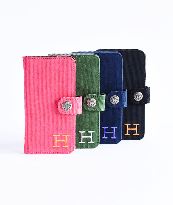 HOLLYWOOD RANCH MARKET(ハリウッドランチマーケット) サマーコーデュロイ iPhone XS ダイアリーケース【MENS&WOMENS】