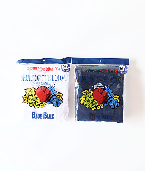 FRUIT OF THE LOOM×BLUE BLUE(フルーツオブザルーム×ブルーブルー) オーガニックコットン 2パック ポケットTシャツ【MENS&WOMENS】