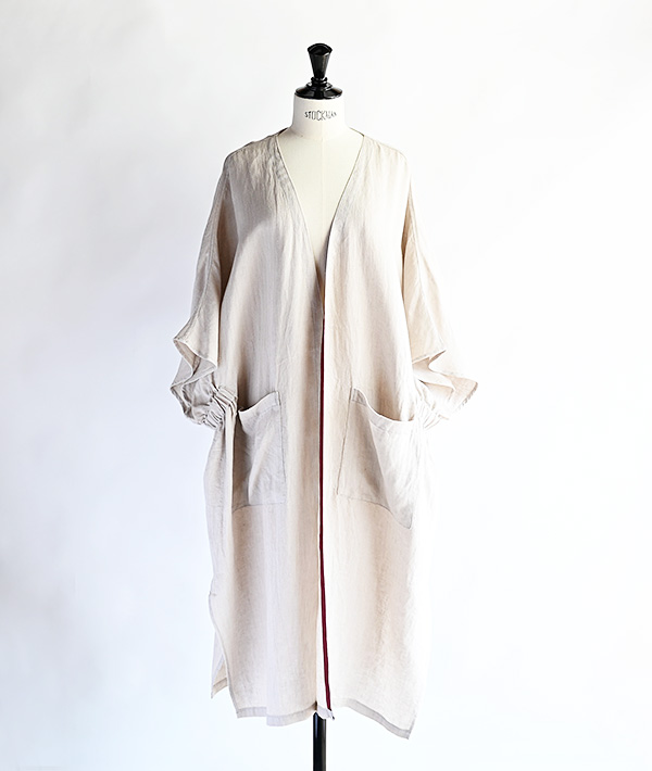 BLUE BLUE(ブルーブルー) ヘリンボーンシャーリングロングベストジャケット ウイメンズ【WOMENS】