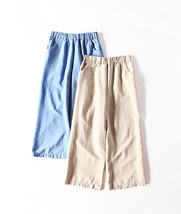 BLUE BLUE(ブルーブルー) ペーパーコットンツイル ダンガリー リラックス ワイドパンツ ウイメンズ【WOMENS】