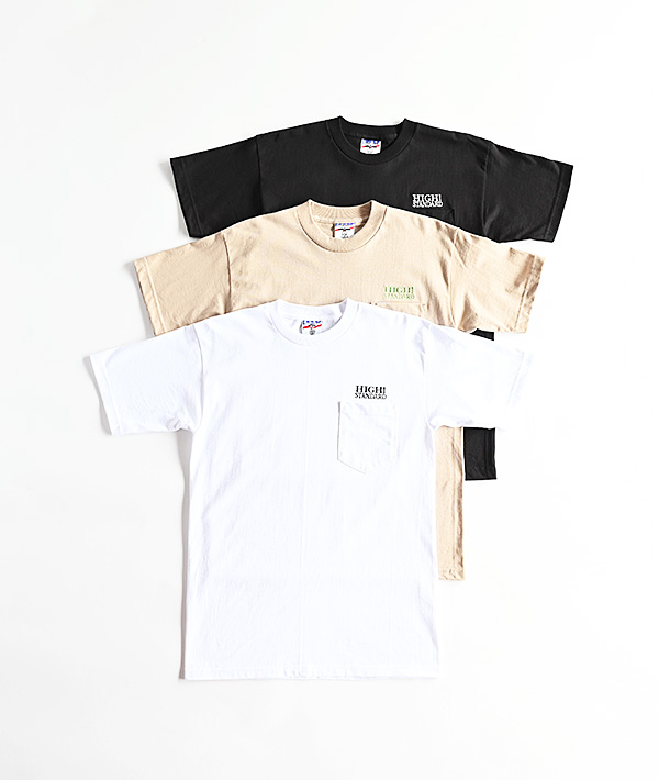 HIGH STANDARD (ハイスタンダード) エンブロイダリー ポケット Tシャツ【MENS】