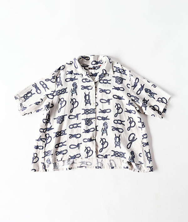 BLUE BLUE(ブルーブルー) ロープノット ワイドフレアハワイアンシャツ ウイメンズ【WOMENS】