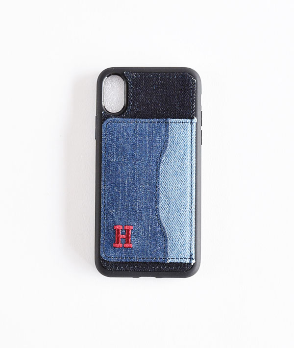 H.R.REMAKE(エイチアールリメイク) I Phone X XS DENIM PATCH STAND CASE【MENS&WOMENS】