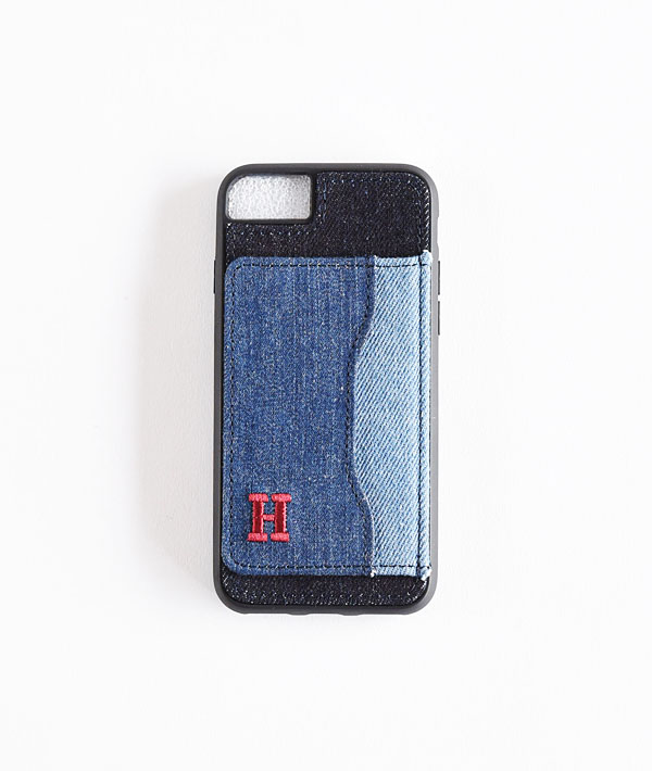 H.R.REMAKE(エイチアールリメイク) I Phone DENIM PATCH STAND CASE【MENS&WOMENS】