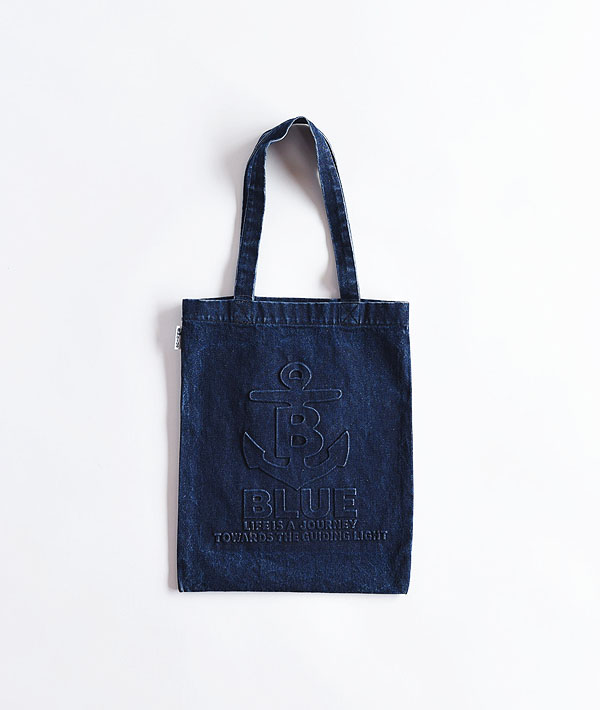 BLUE BLUE(ブルーブルー) デニムBアンカーエンボスロゴ トートバッグ【MENS&WOMENS】