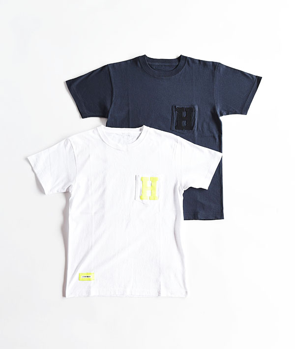 H.R.REMAKE(エイチアールリメイク) HRR Hパッチ ポケットショートスリーブTシャツ【MENS】