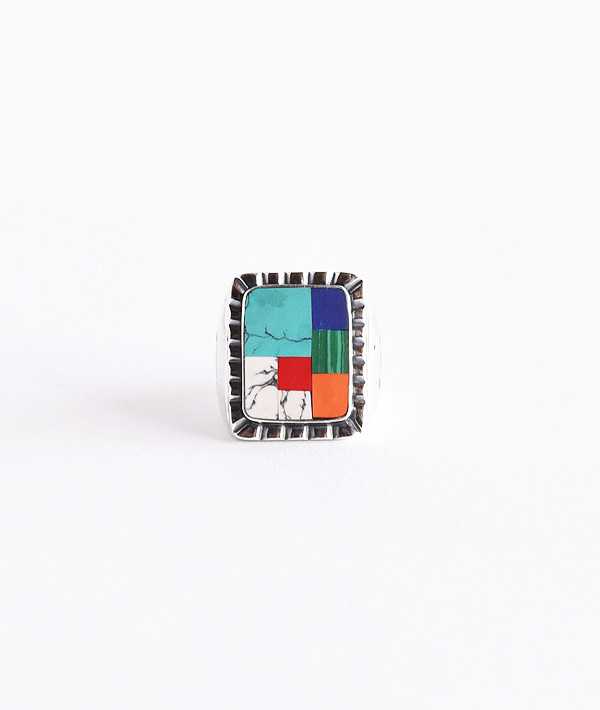 HOLLYWOOD RANCH MARKET(ハリウッドランチマーケット) COLORFUL STONE MEXICAN RING【MENS】