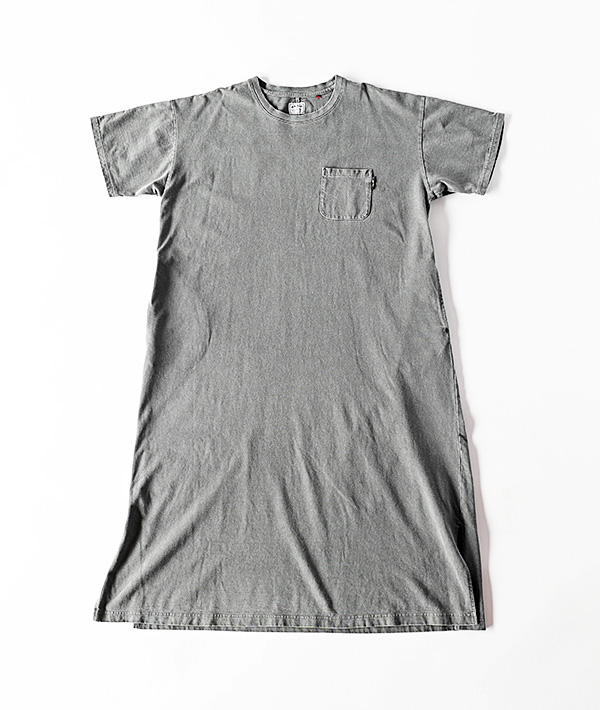 BLUE BLUE(ブルーブルー) ヘビーテンジク ピグメントダイポケット ショートスリーブワンピース【WOMENS】