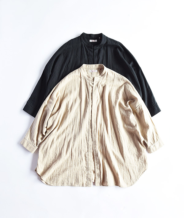 HOLLYWOOD RANCH MARKET(ハリウッドランチマーケット) スラブダブルガーゼ ボタンレスシャツカーディガン【WOMENS】