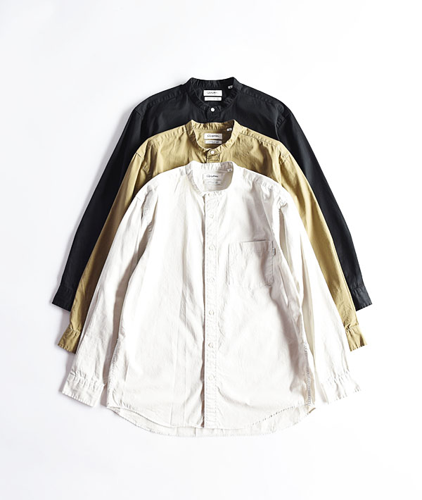 GYMPHLEX(ジムフレックス) コットンツイル バンドカラーシャツ VTW【MENS】