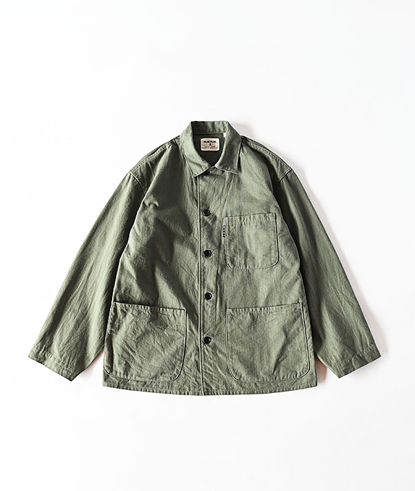 BLUE BLUE(ブルーブルー) ブラッシュドヘリンボーン ユーティリティジャケット【MENS】