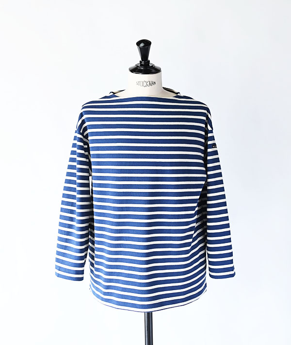 SAINT JAMES (セントジェームス) OUESSANT LOOSE 2 長袖ドロップショルダー インクブルー×エクリュ【MENS&WOMENS】