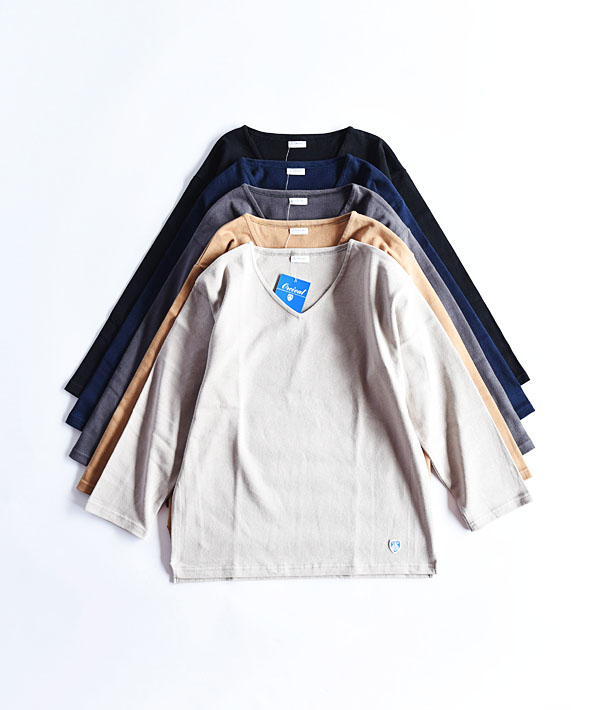 ORCIVAL(オーシバル) コットンロード VネックTシャツ SOLID【WOMENS】
