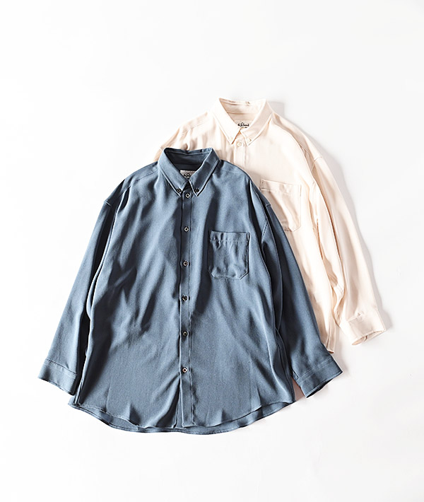 LE GLAZIK(ルグラジック) ジョーゼット ボタンダウンシャツ【WOMENS】