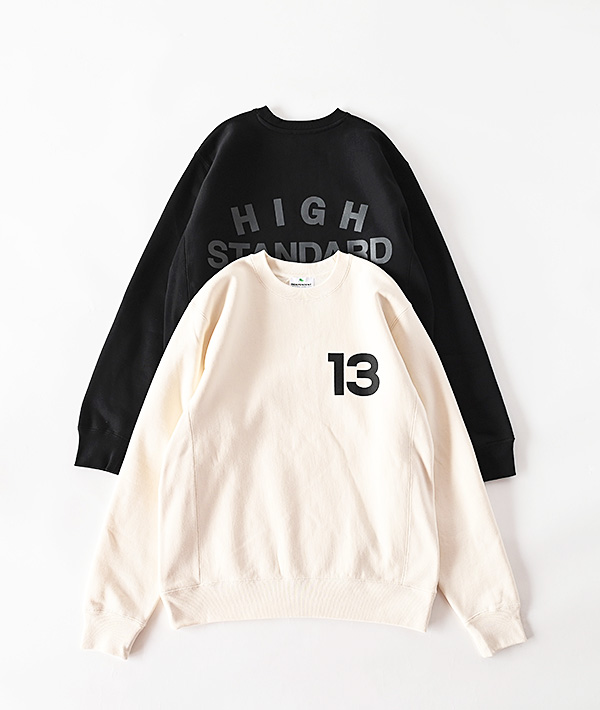 HIGH STANDARD (ハイスタンダード) 13 STANDARD HEAVYWEIGHT CROSSGRAIN CREW【MENS&WOMENS】