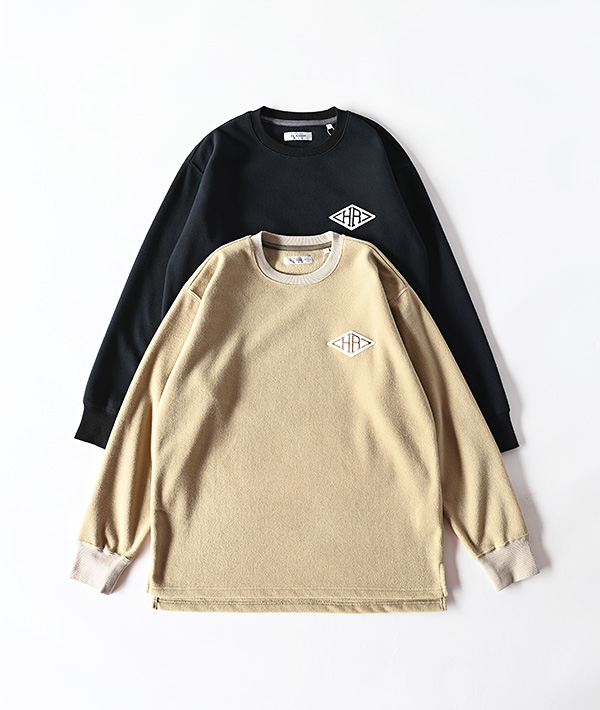 HOLLYWOOD RANCH MARKET(ハリウッドランチマーケット) HRワッペン リサイクルストレッチフリース ロングスリーブプルオーバー【MENS&WOMENS】