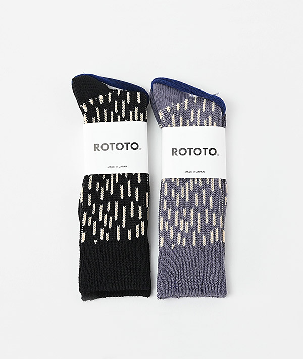ROTOTO (ロトト) RAIN DROP CREW SOCKS【MENS&WOMENS】