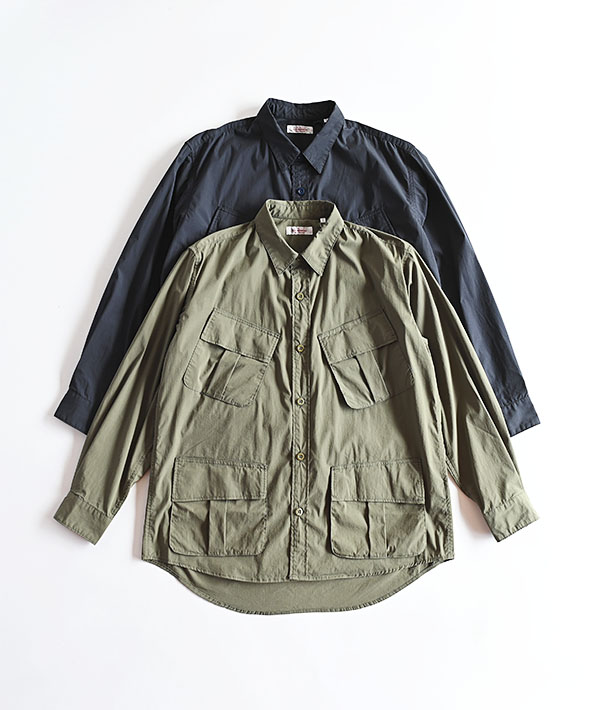 HOLLYWOOD RANCH MARKET(ハリウッドランチマーケット) ブロード ファティーグシャツ【MENS】