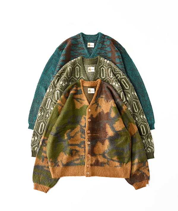 TOWNCRAFT×HIGH! STANDARD (タウンクラフト×ハイスタンダード) SHAGGY PATTERNED CARDIGAN【MENS&WOMENS】