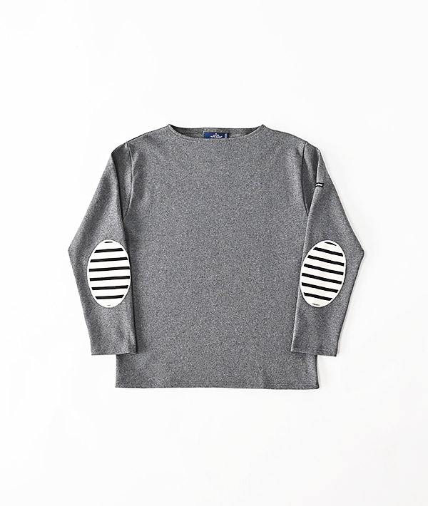 SAINT JAMES (セントジェームス) OUESSANT ELBOW PATCH ACIER チャコールグレー【MENS&WOMENS】