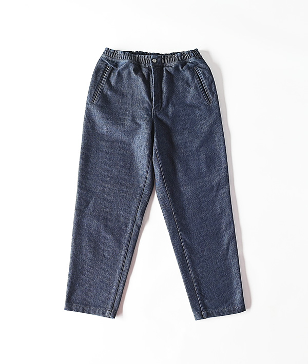 BLUE BLUE(ブルーブルー) NAVYボーダーブランケットデニム イージートラウザーズ【MENS】